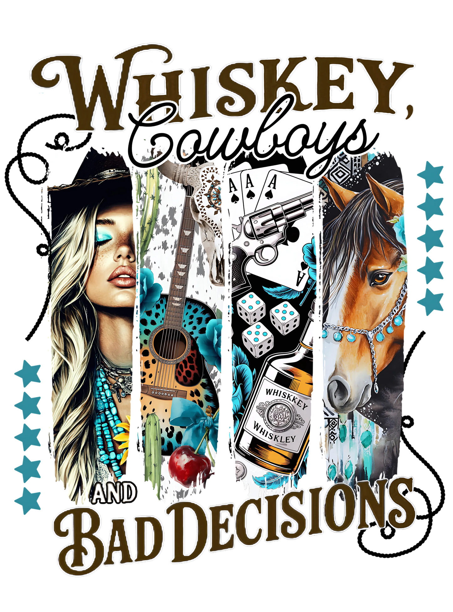 Bad Decisions UV DTF Decal| Waterproof, Permanent Transfer