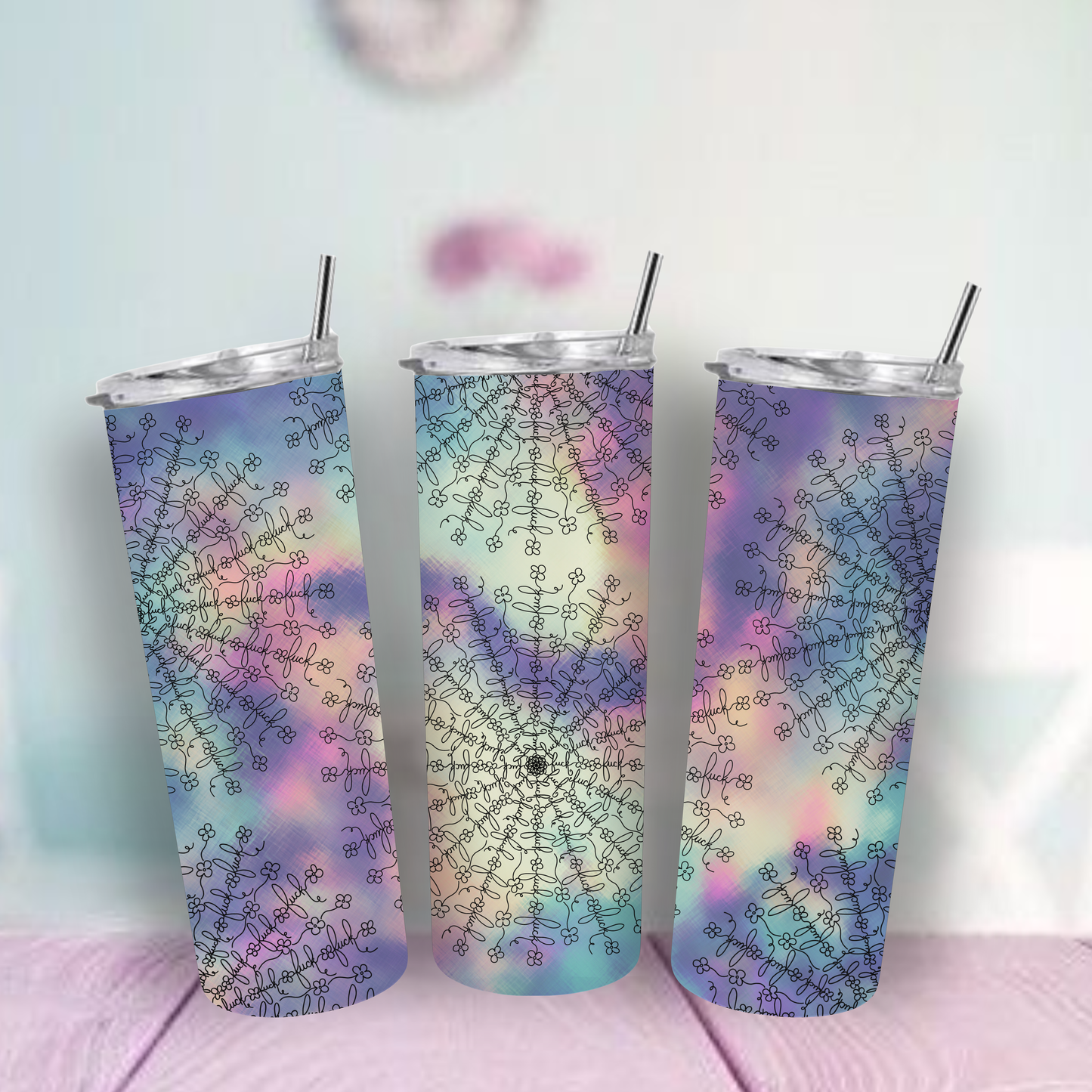 FUCK Hidden Bad Words 20oz Tumbler | Insulated Stainless Steel Cup