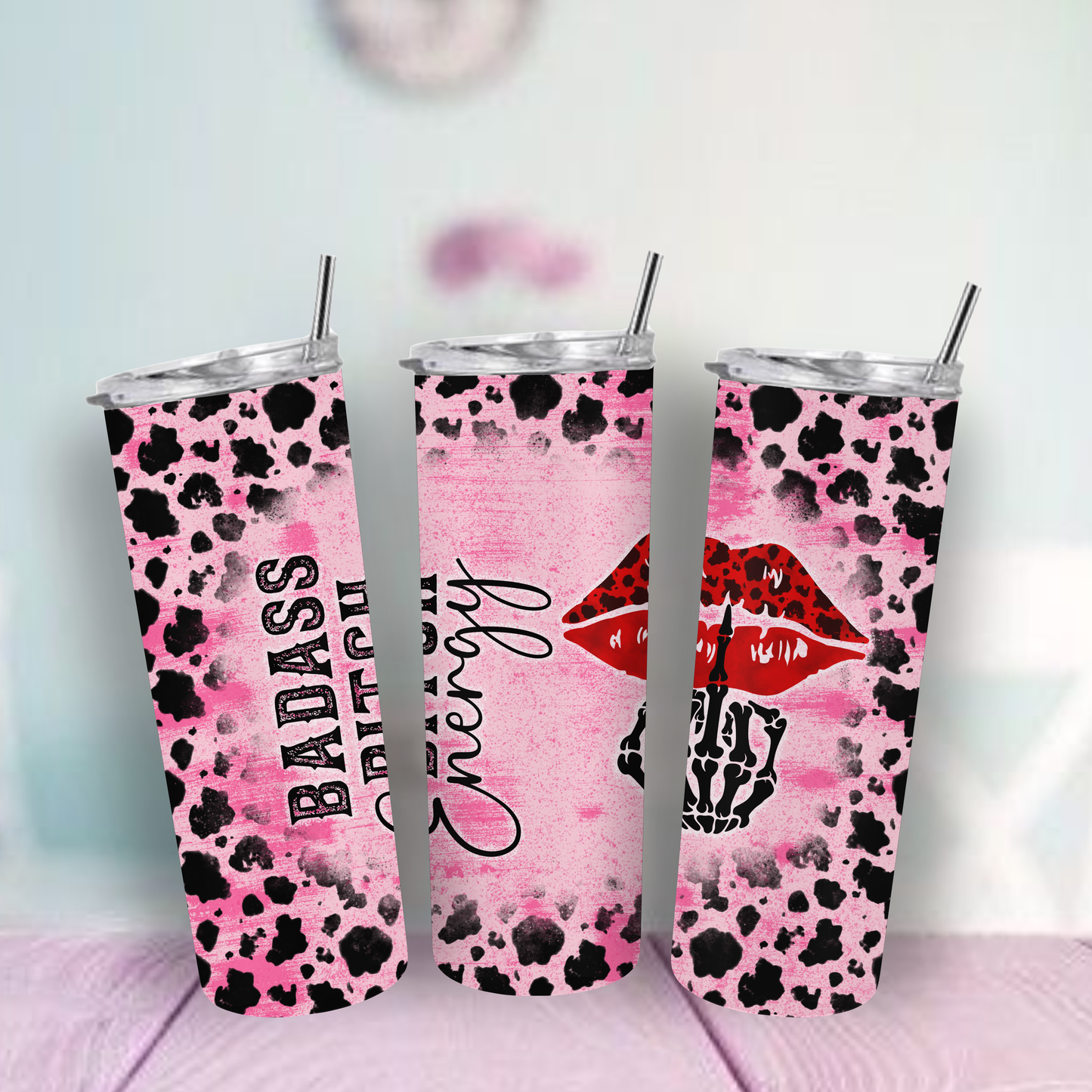 Badass Bitch Energy 20oz Tumbler | Insulated Stainless Steel Cup