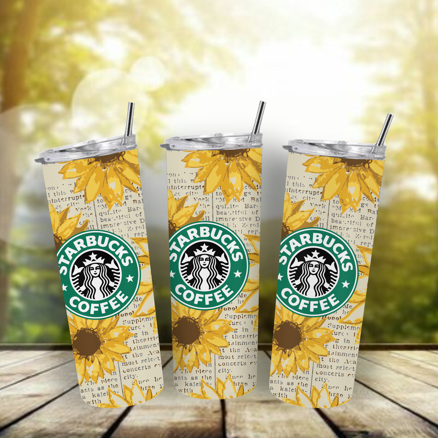 Sunflower Coffee 20oz Tumbler | Insulated Stainless Steel Cup