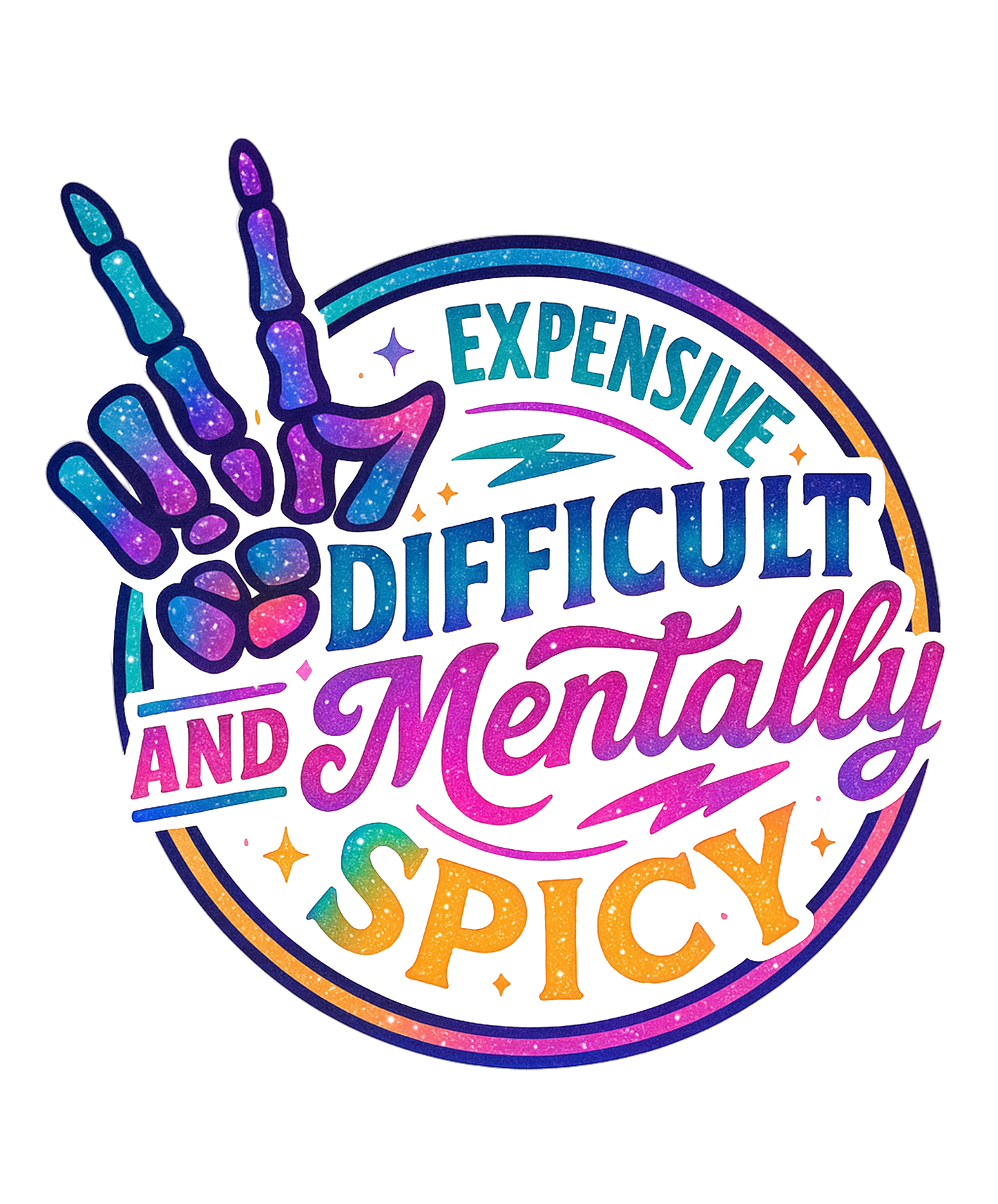 Difficult | UV DTF Decal | Waterproof, Permanent Transfer