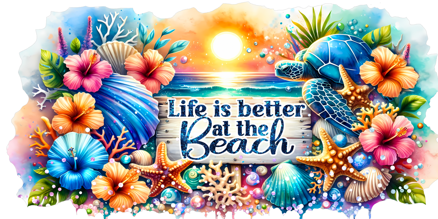 Life is Better | UV DTF Wrap for Cups | Ready to Apply Permanent