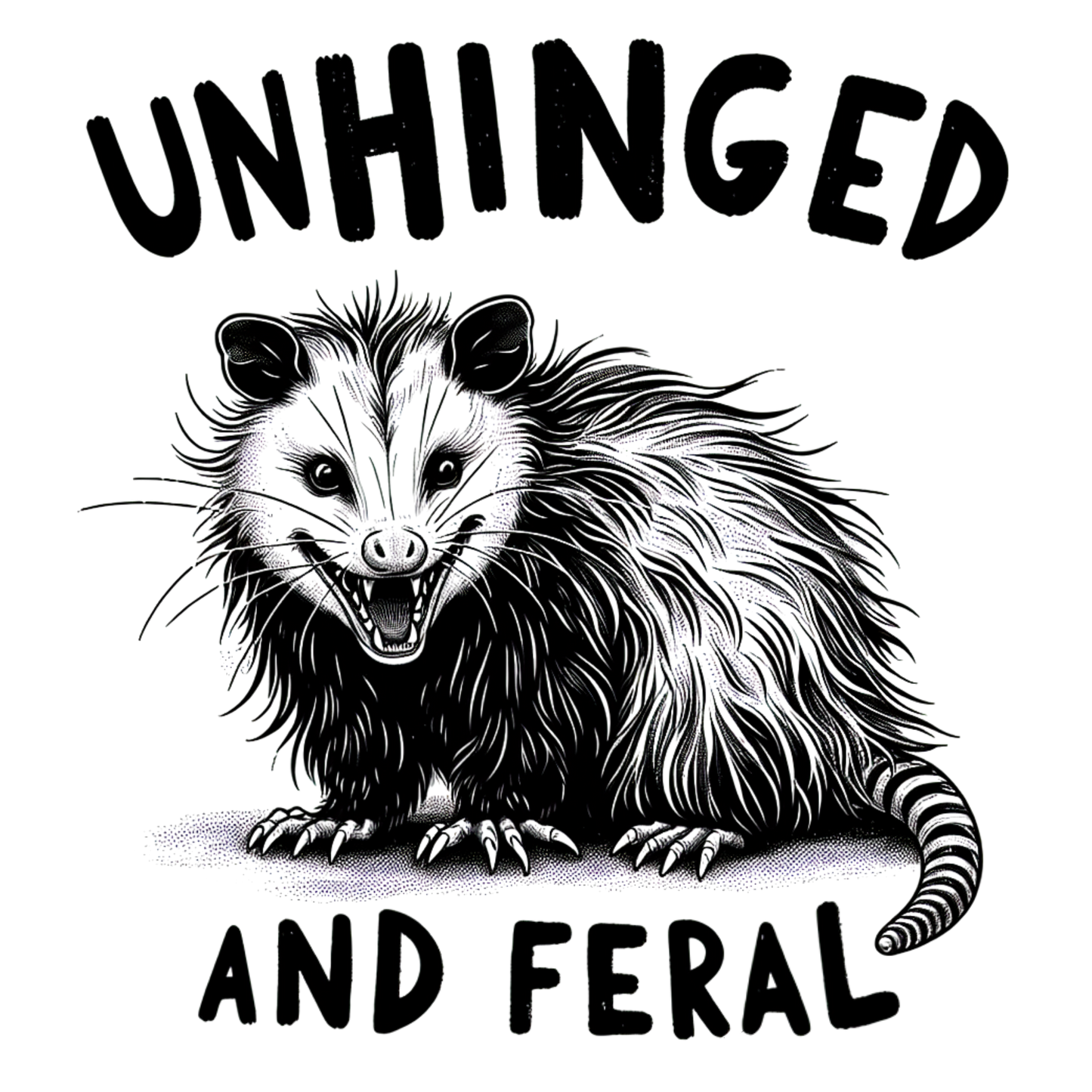 Unhinged and Feral UV DTF Decal | Waterproof, Permanent Transfer