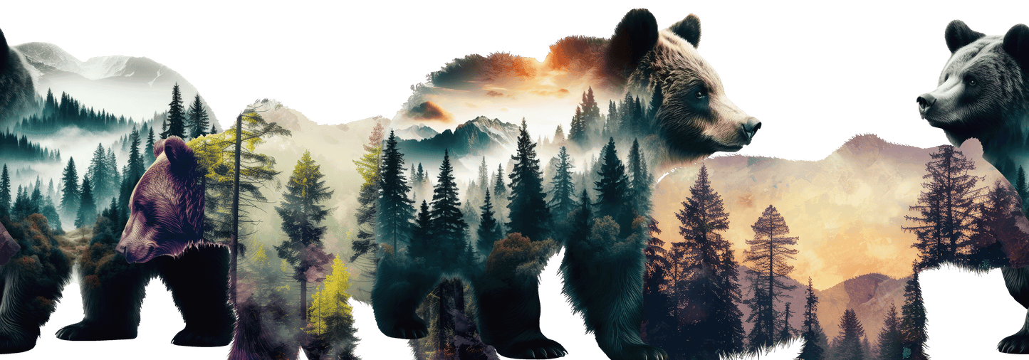 Woodlands Bear | UV DTF Wrap for Cups | Ready to Apply Permanent