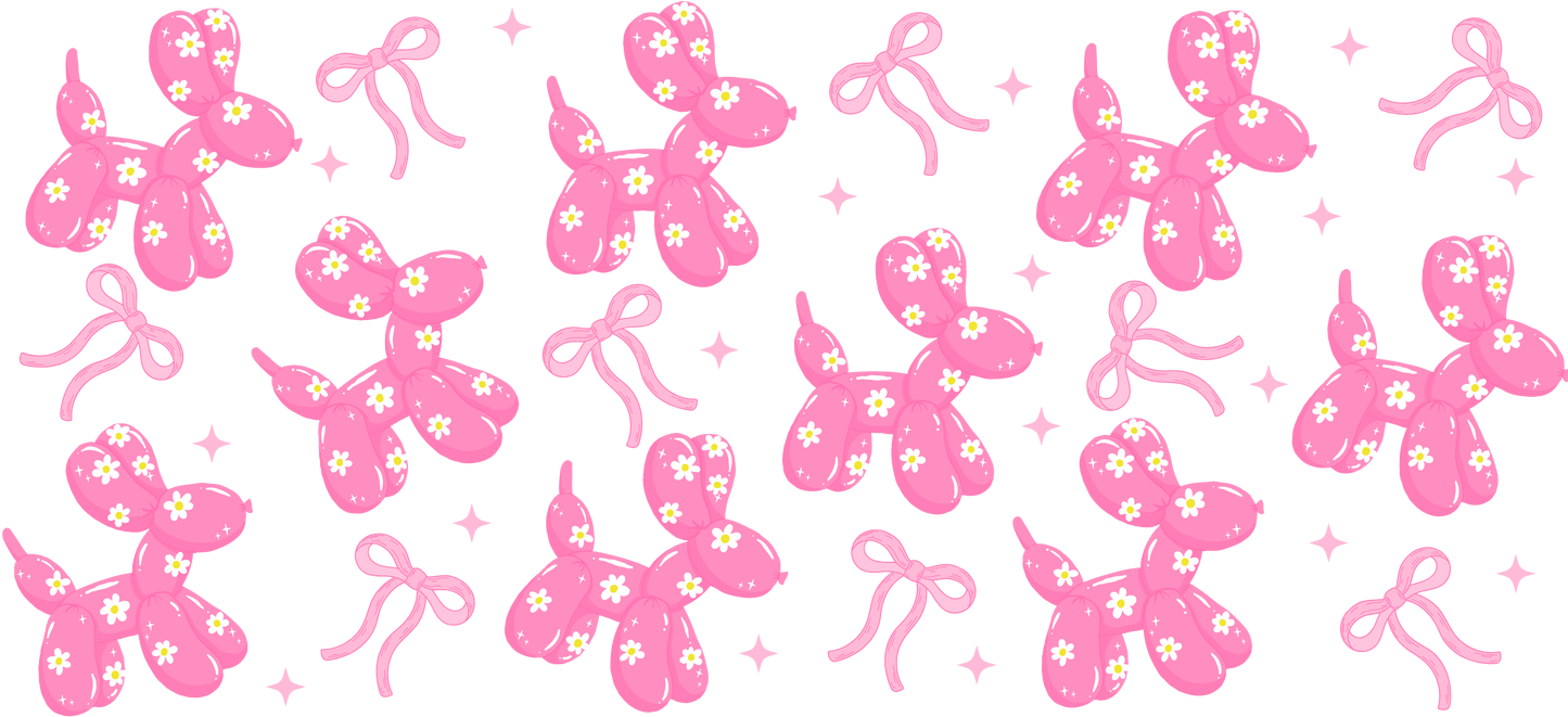 Balloon Dog Pink | UV DTF Wrap for Cups | Ready to Apply Permanent