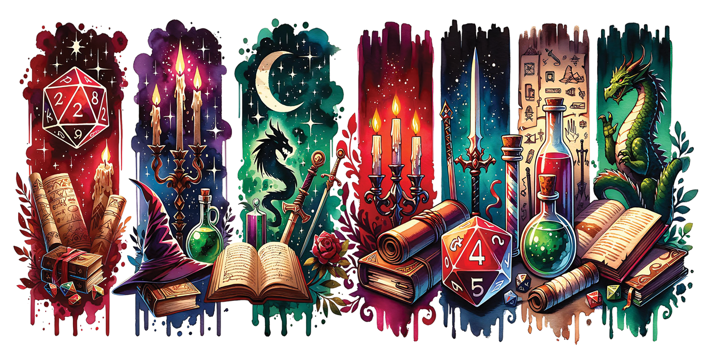 Wizard Brush Strokes | UV DTF Wrap for Cups | Ready to Apply Permanent