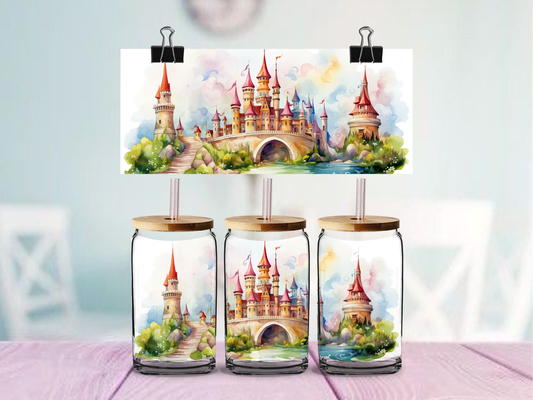 Fairy Tale Castle 1 | UV DTF Wrap for Cups | Ready to Apply Permanent