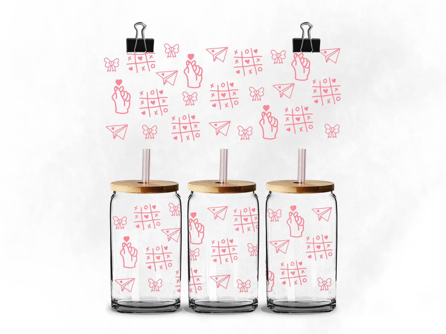 XOXO | UV DTF Wrap for Cups | Ready to Apply Permanent