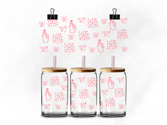 XOXO | UV DTF Wrap for Cups | Ready to Apply Permanent