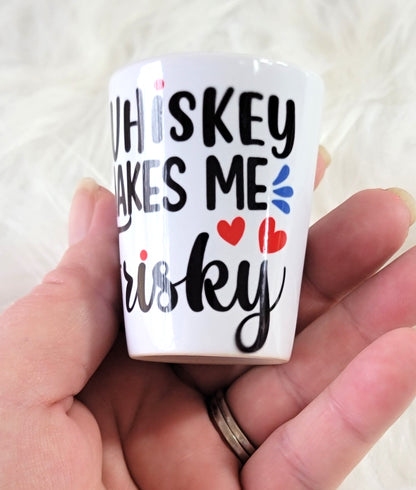 Frisky with Whisky Shot Glass Ceramic, RTS