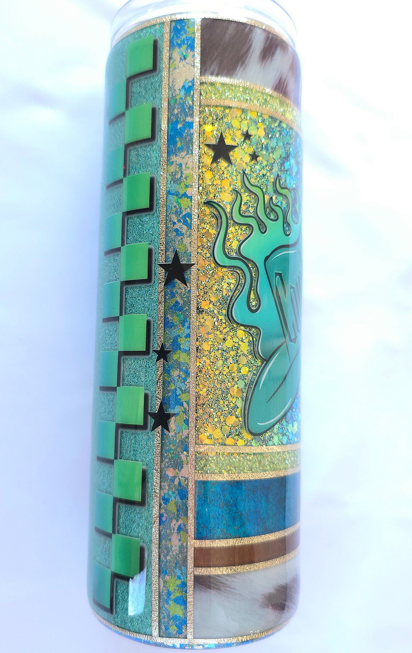 Western Cowboy Killer 20oz Tumbler | Glitter Epoxy Stainless Steel Cup