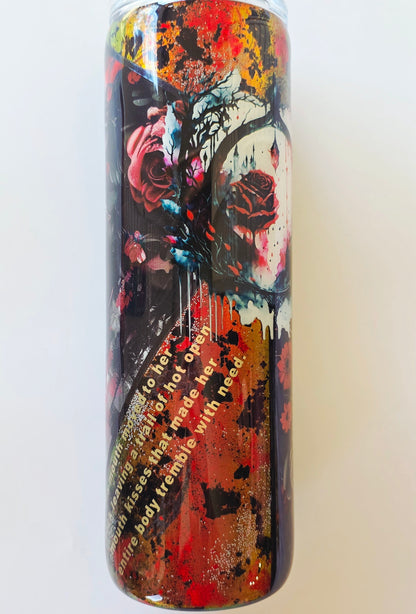 Dark Romance Naughty Girl | Epoxy Tumbler 30oz | Insulated Travel Cup