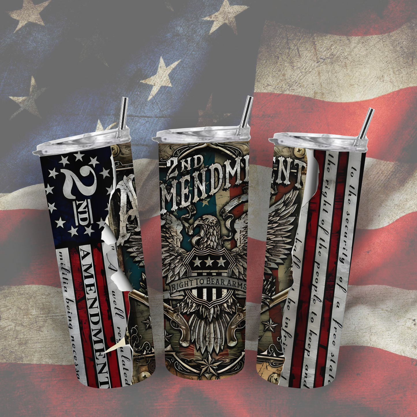 2nd Amendment 20oz Tumbler | Insulated Stainless Steel Cup