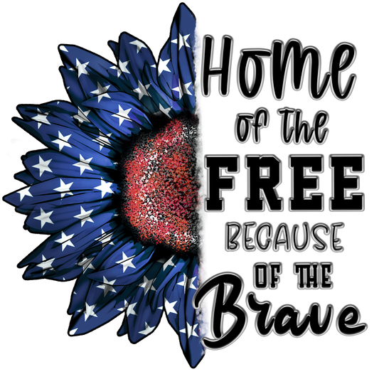 Home Of The Brave UV DTF Decal| Waterproof, Permanent Transfer