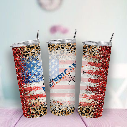 American Mama Leopard 20oz Tumbler | Insulated Stainless Steel Cup