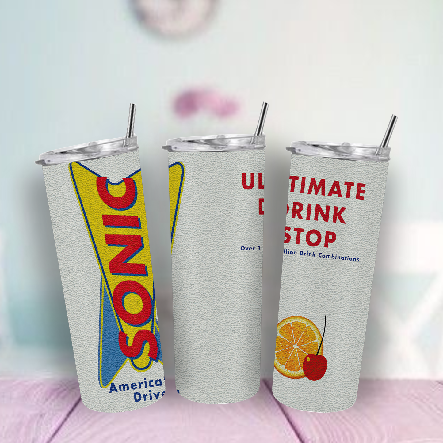 Cherry Limeade Style 20oz Tumbler | Sublimated Insulated Travel Cup