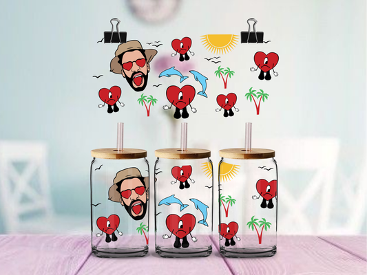 Bad Bunny | UV DTF Wrap for Cups | Ready to Apply Permanent