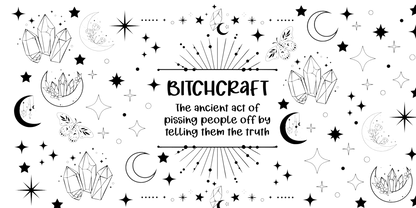 Bitch Craft | UV DTF Wrap for Cups | Ready to Apply Permanent
