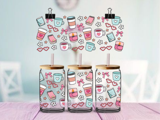 Coffee and Notes | UV DTF Wrap for Cups | Ready to Apply Permanent