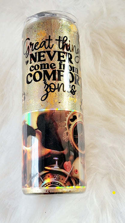 Steampunk Skull Tumbler 20oz | Inspirational Quote Travel Cup