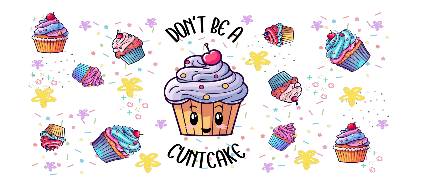 Cuntcake | UV DTF Wrap for Cups | Ready to Apply Permanent