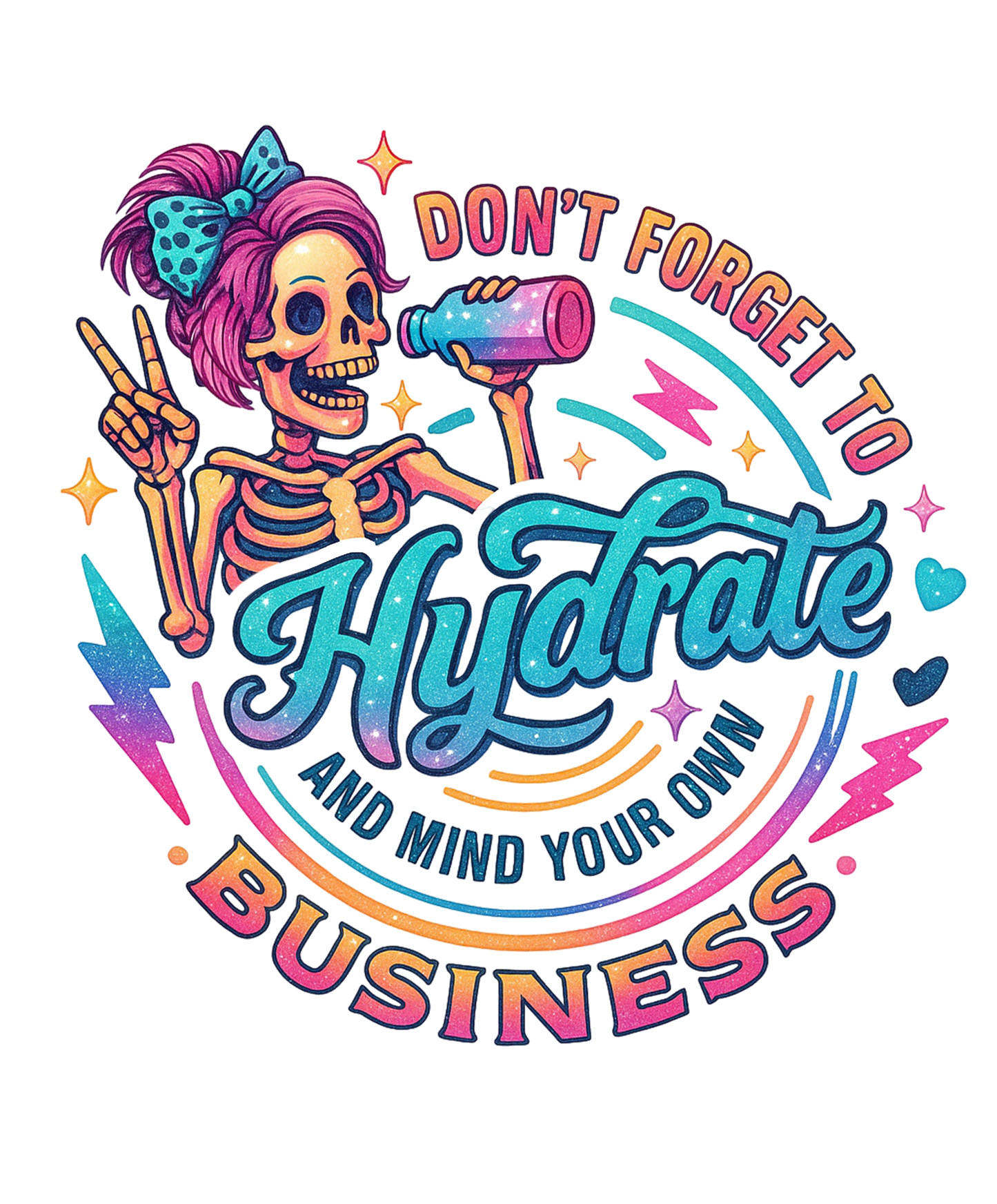 Hydrate | UV DTF Decal | Waterproof, Permanent Transfer