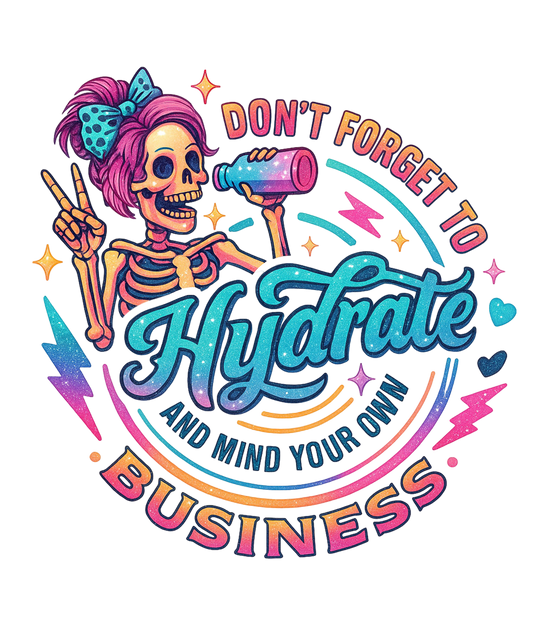 Hydrate | UV DTF Decal | Waterproof, Permanent Transfer