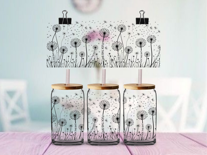 dandelion designs on a light background