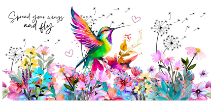 Humming Bird Spread Your Wings | UV DTF Wrap for Cups | Ready to Apply Permanent