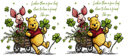 Friends Four Leaf Clover | UV DTF Wrap for Cups | Ready to Apply Permanent