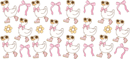 Goose & Bows | UV DTF Wrap for Cups | Ready to Apply Permanent