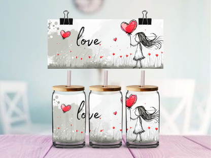 Love | UV DTF Wrap for Cups | Ready to Apply Permanent