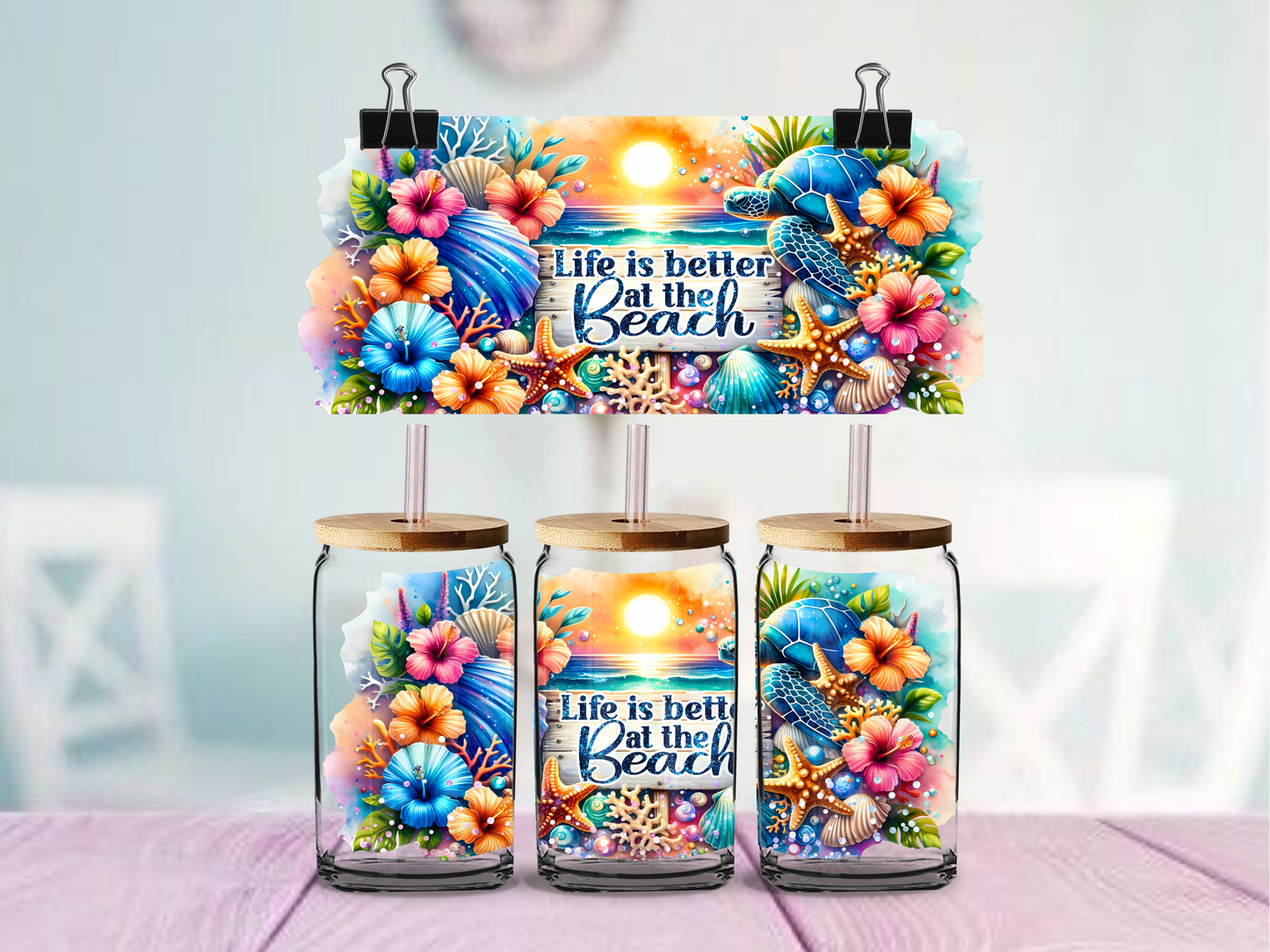 Life is Better | UV DTF Wrap for Cups | Ready to Apply Permanent