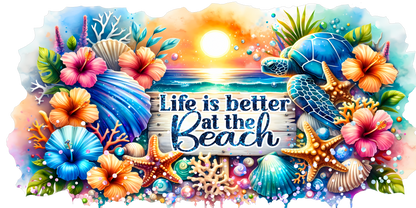 Life is Better | UV DTF Wrap for Cups | Ready to Apply Permanent