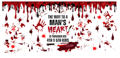 Mans Heart | UV DTF Wrap for Cups | Ready to Apply Permanent