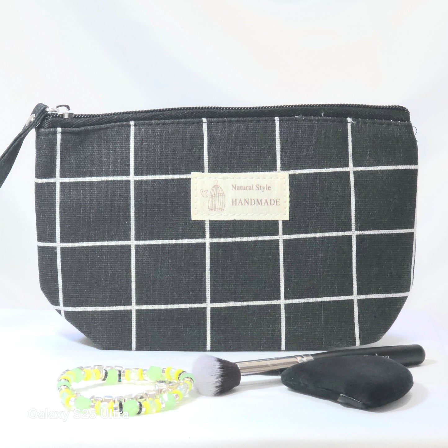 Compact Toiletry Pouch | Fabric Zipper Makeup Bag