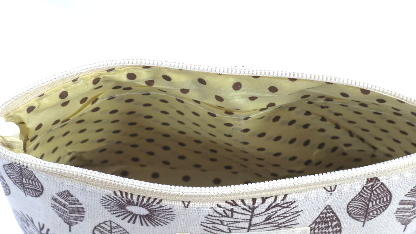 Compact Toiletry Pouch | Fabric Zipper Makeup Bag