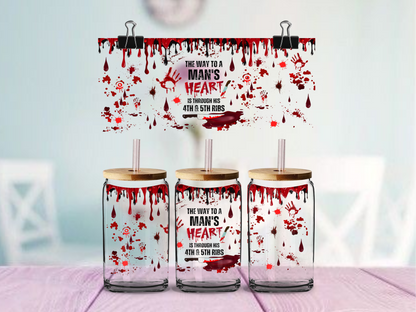 Mans Heart | UV DTF Wrap for Cups | Ready to Apply Permanent