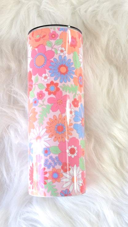 Mom Daisy 20oz Tumbler | Floral Insulated Stainless Steel Travel Cup