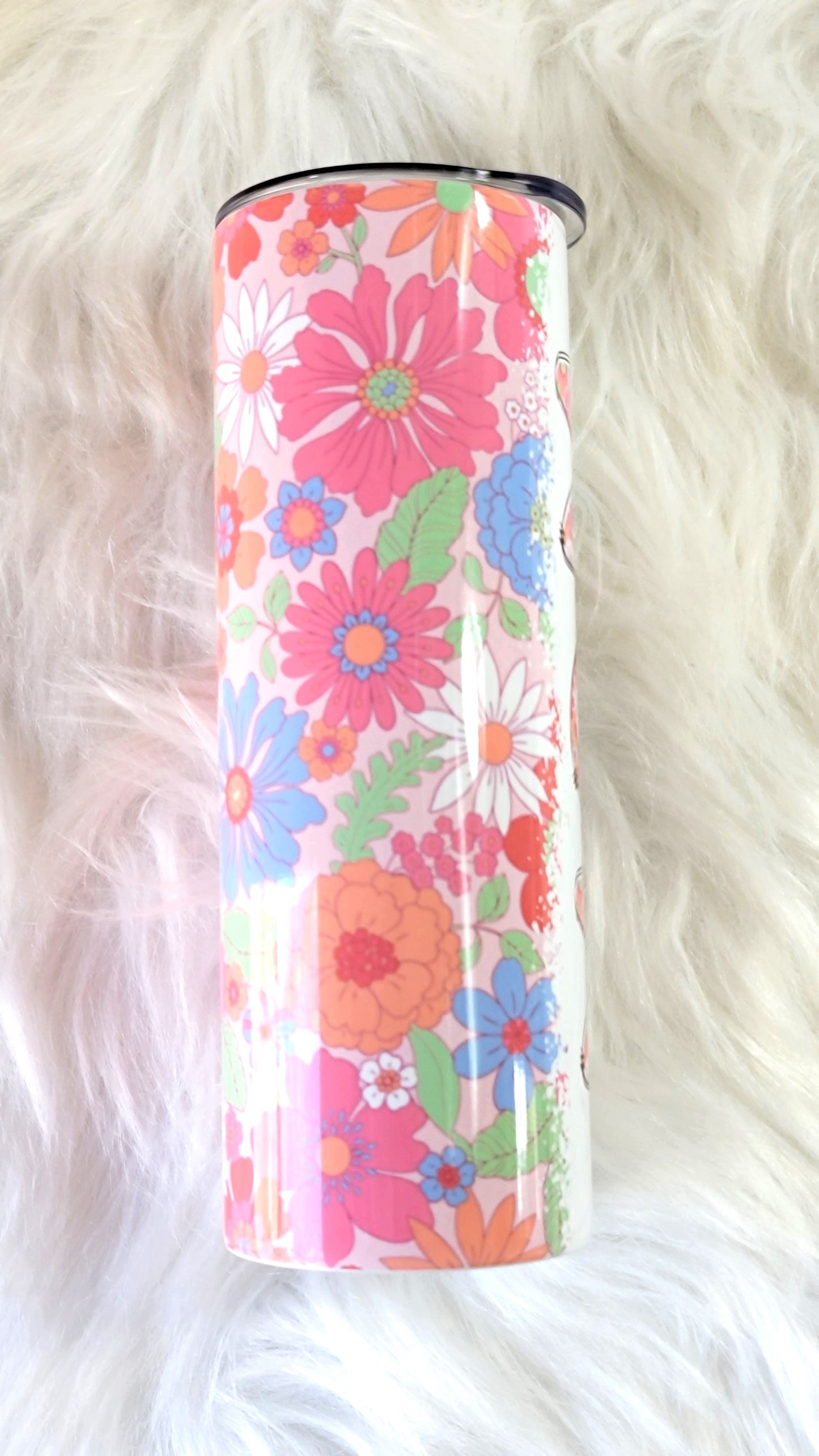 Mom Daisy 20oz Tumbler | Floral Insulated Stainless Steel Travel Cup