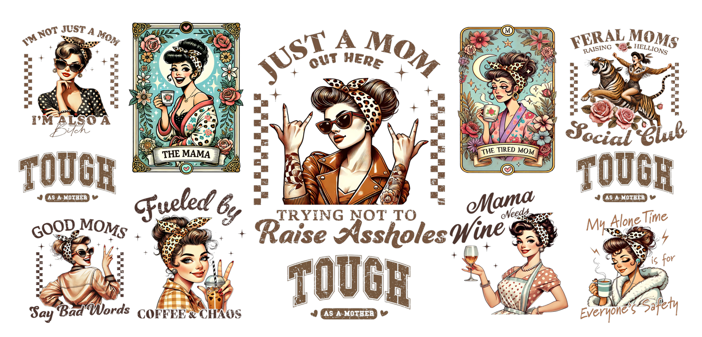 MOM Sarcastic | UV DTF Wrap for Cups | Ready to Apply Permanent