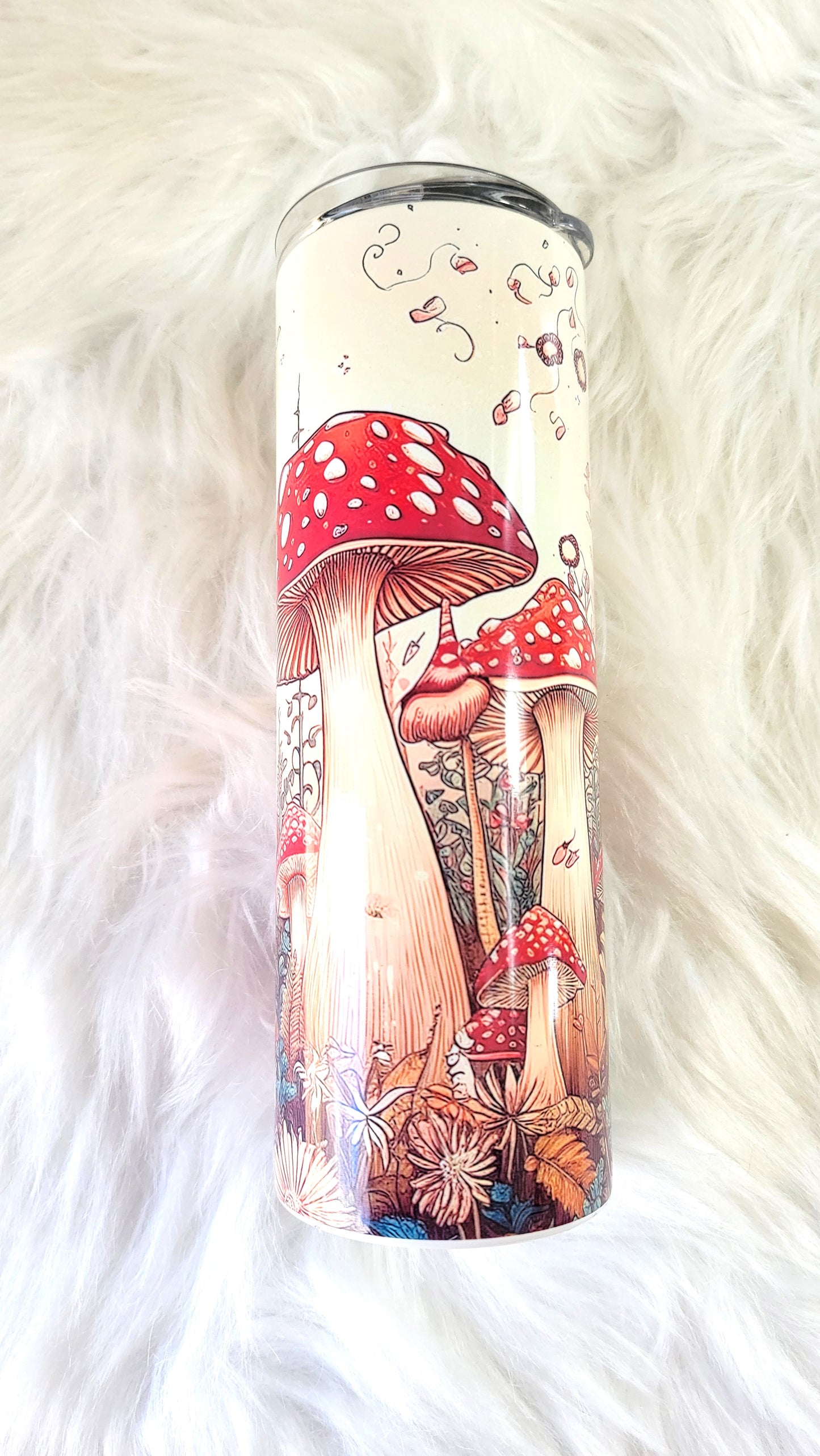 Mushroom Art 20oz Sublimated Tumbler | Cute Cottage core Travel Cup