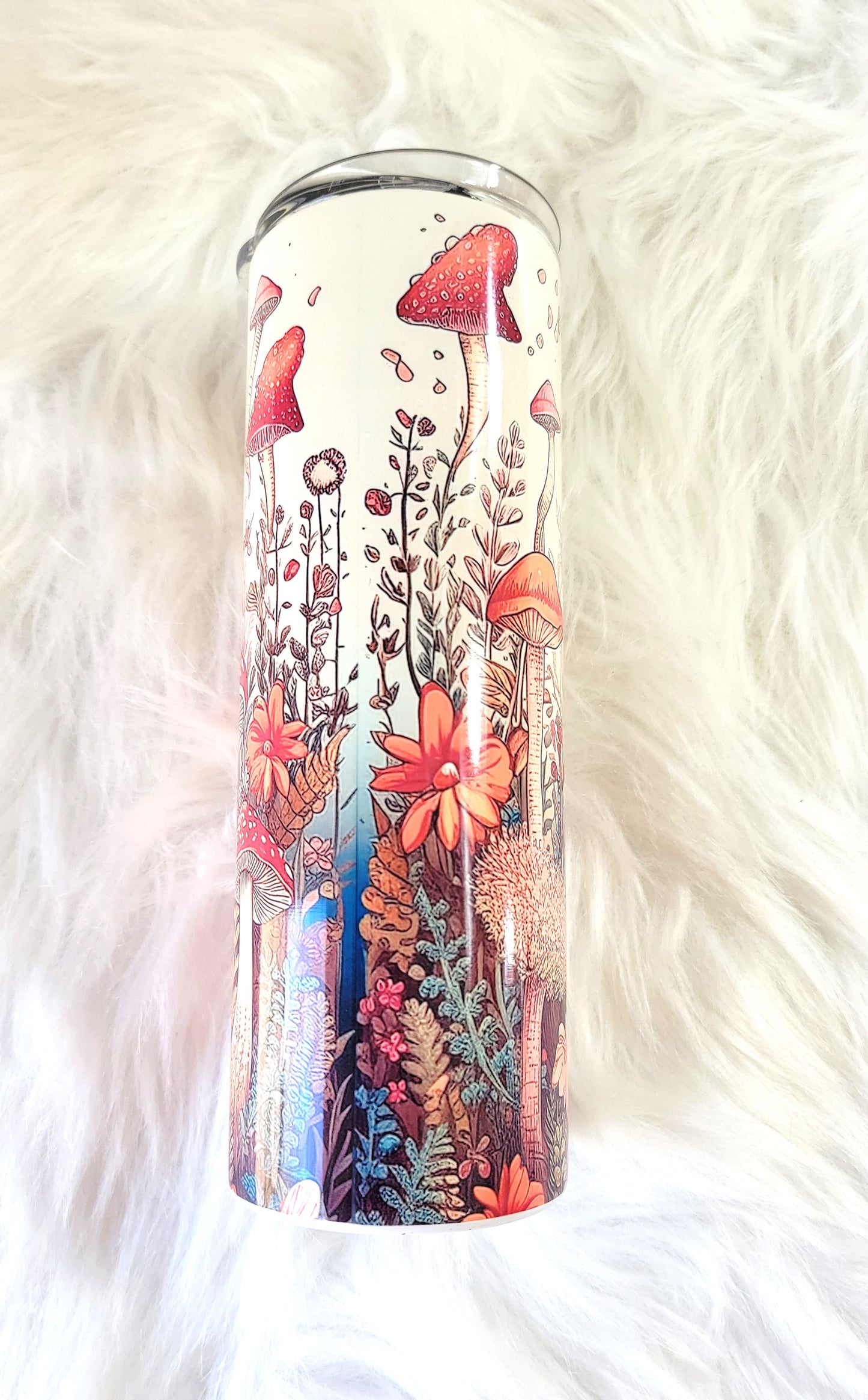 Mushroom Art 20oz Sublimated Tumbler | Cute Cottage core Travel Cup