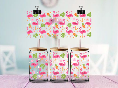 Pink Flamingo | UV DTF Wrap for Cups | Ready to Apply Permanent