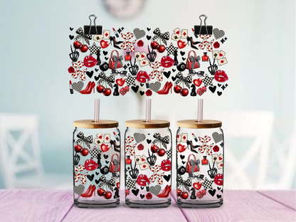 Cherry Retro | UV DTF Wrap for Cups | Ready to Apply Permanent