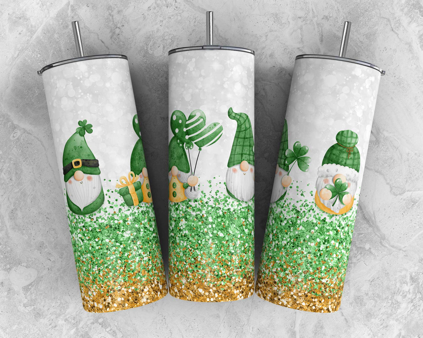 St. Patty Gnomes 20oz Tumbler | Insulated Stainless Steel Cup