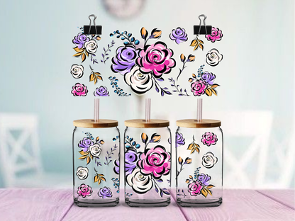 Wild Flowers Full | UV DTF Wrap for Cups | Ready to Apply Permanent