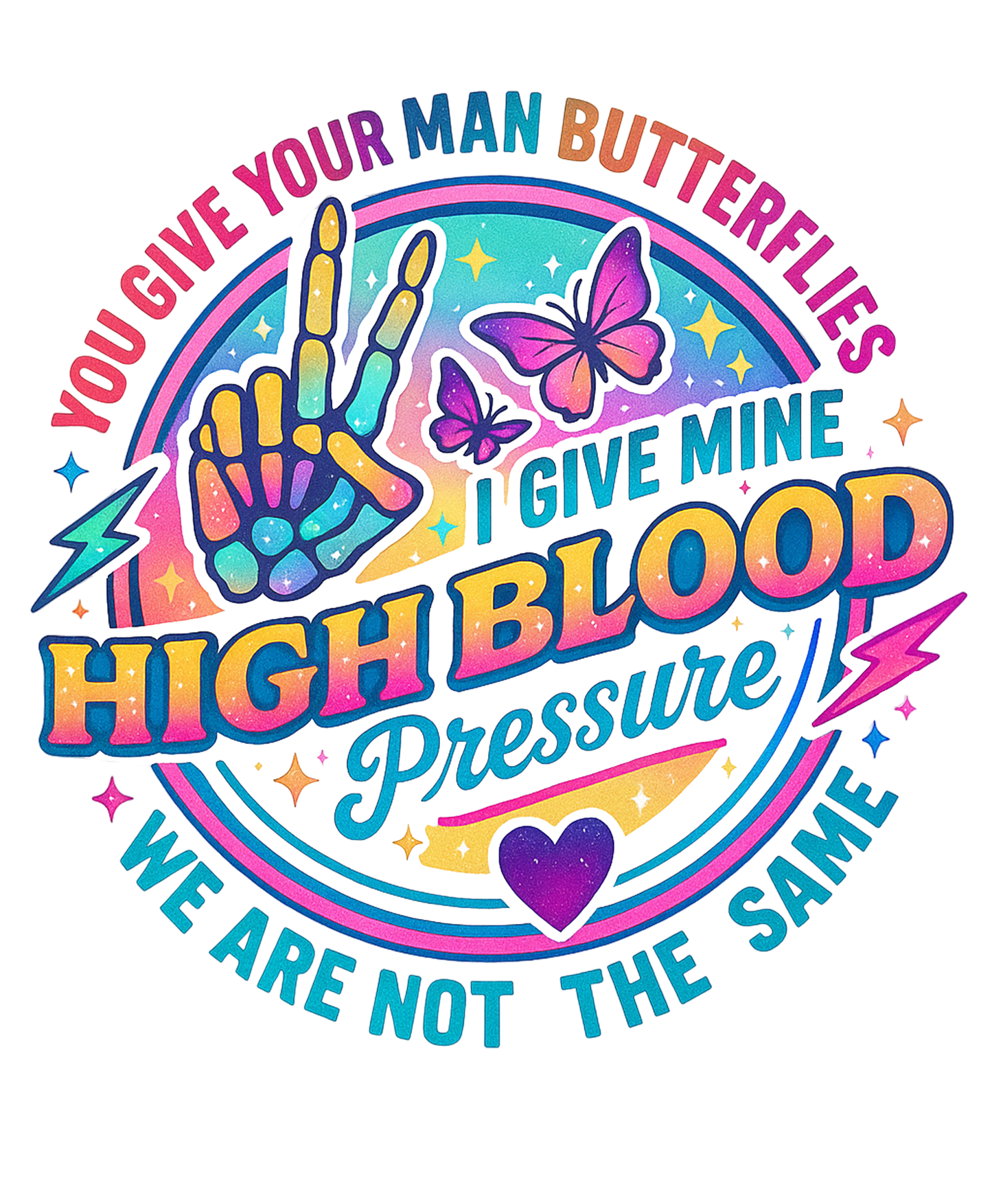 High Blood Pressure | UV DTF Decal | Waterproof, Permanent Transfer