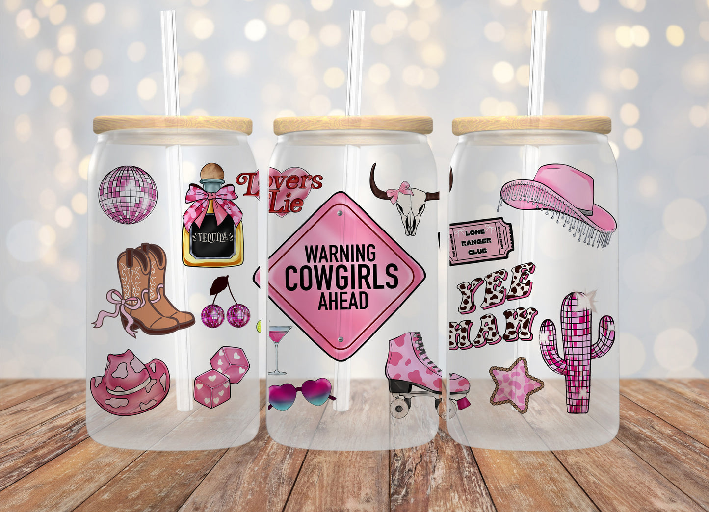 Cowgirls Ahead | UV DTF Wrap for Cups | Ready to Apply Permanen