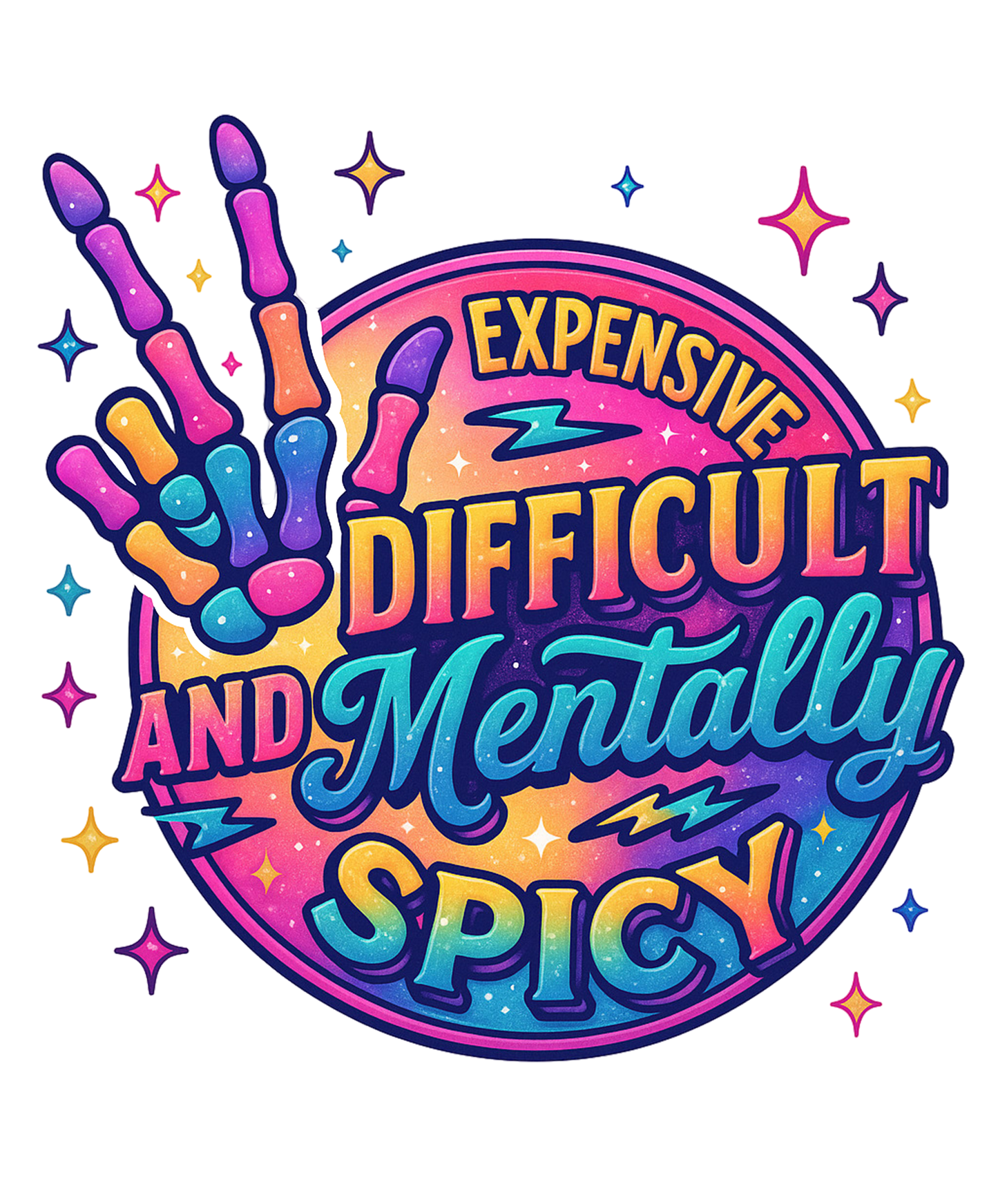 Difficult | UV DTF Decal | Waterproof, Permanent Transfer